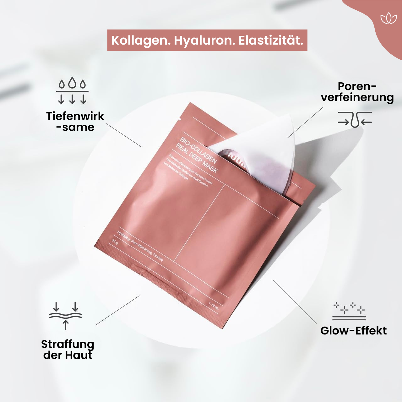 Glovéa® Koreanische Bio-Kollagen-Gesichtsmaske