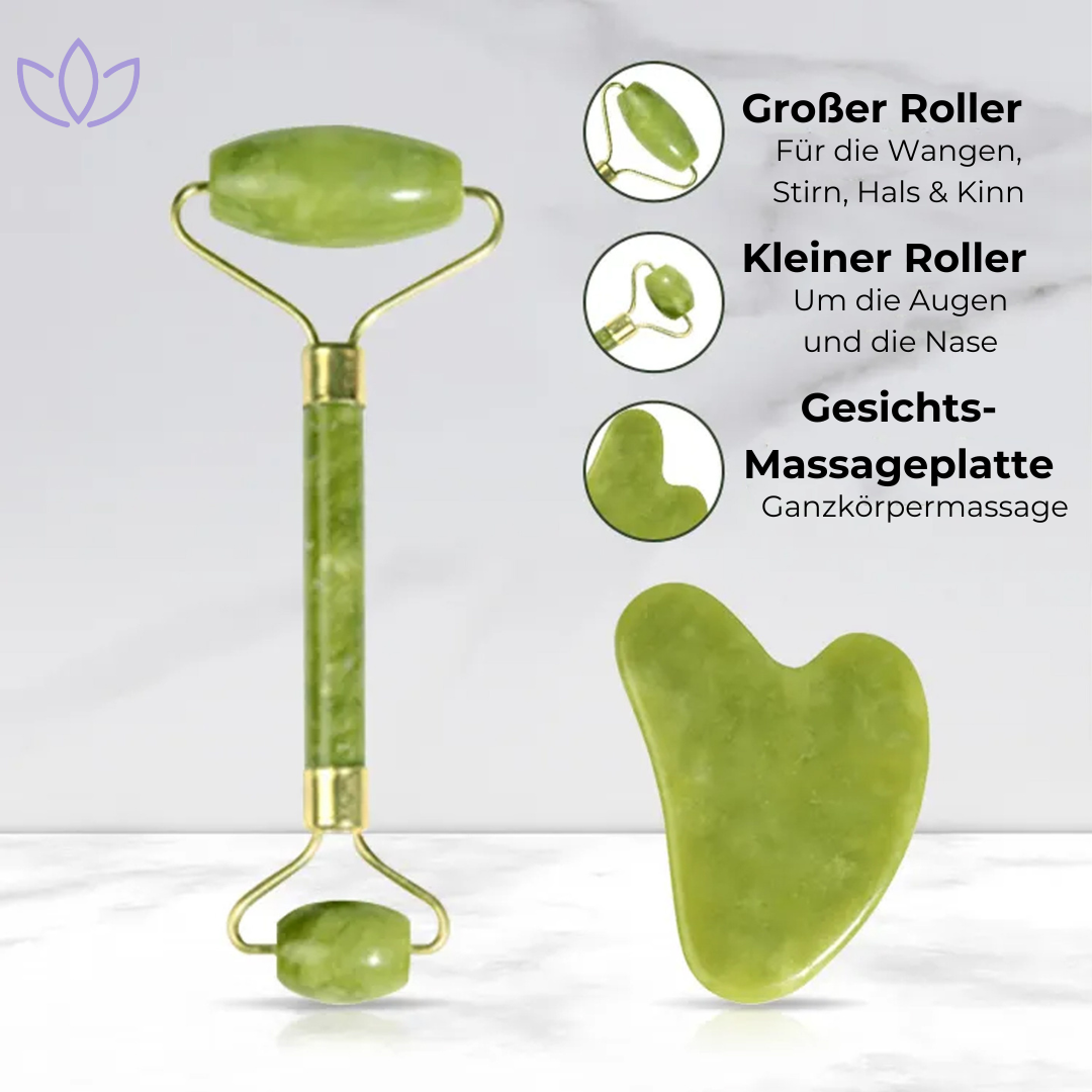 Glovéa anti Falten Roller + Gua Sha Massage-Schaber
