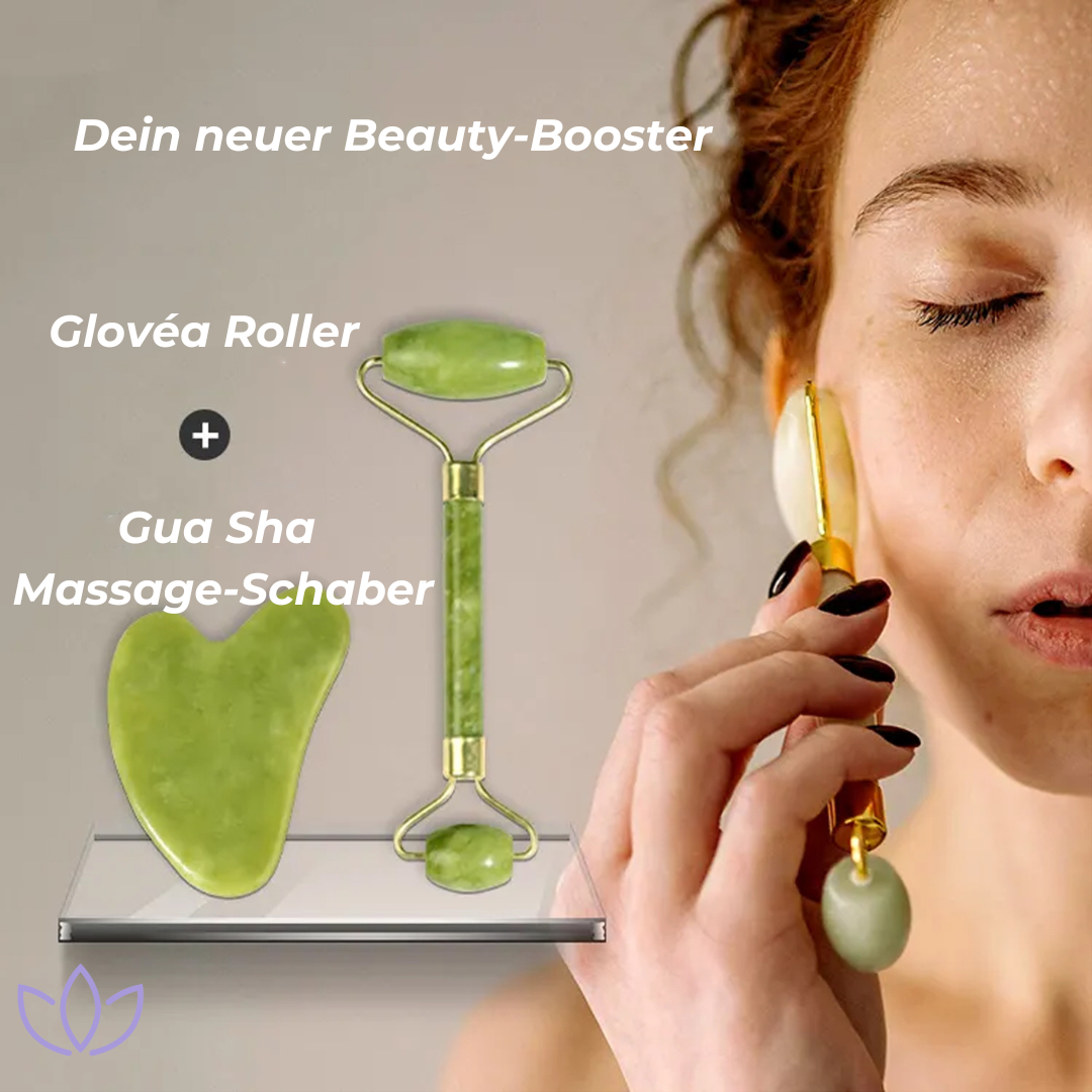Glovéa anti Falten Roller + Gua Sha Massage-Schaber