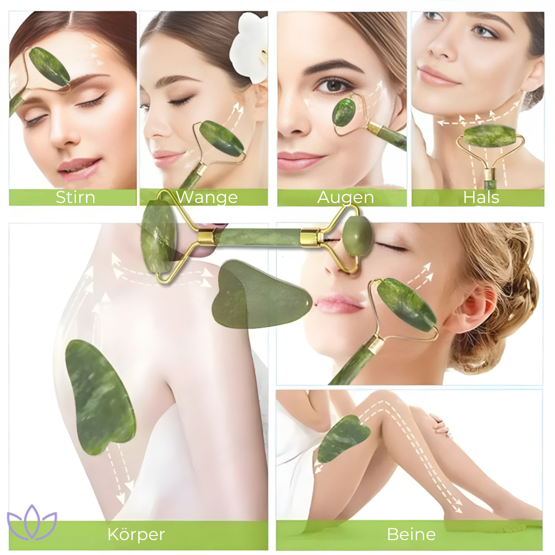 Glovéa anti Falten Roller + Gua Sha Massage-Schaber